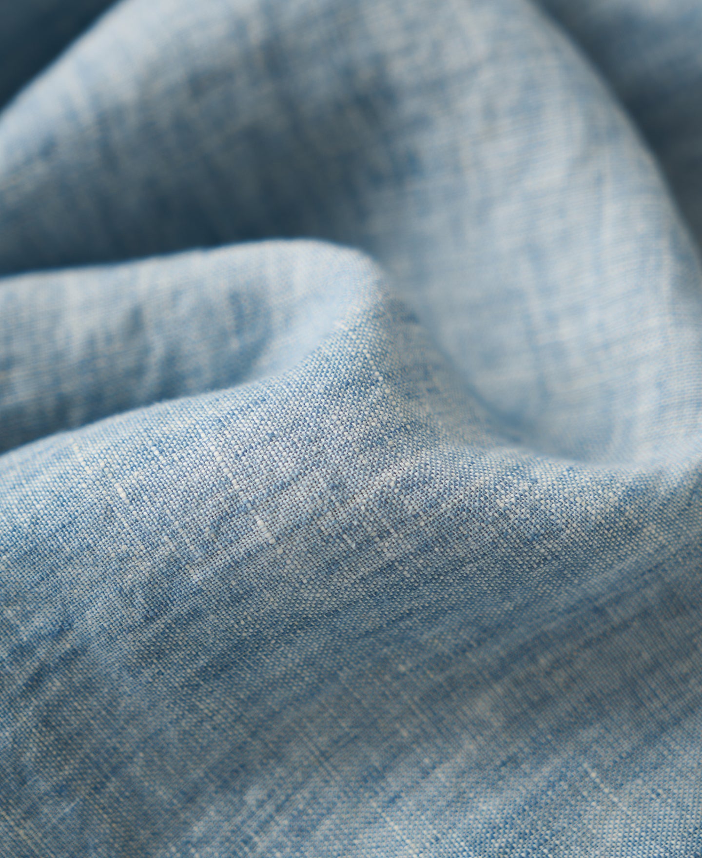 Yarn-dyed Linen Camp-Collar Shirt - Washed Blue
