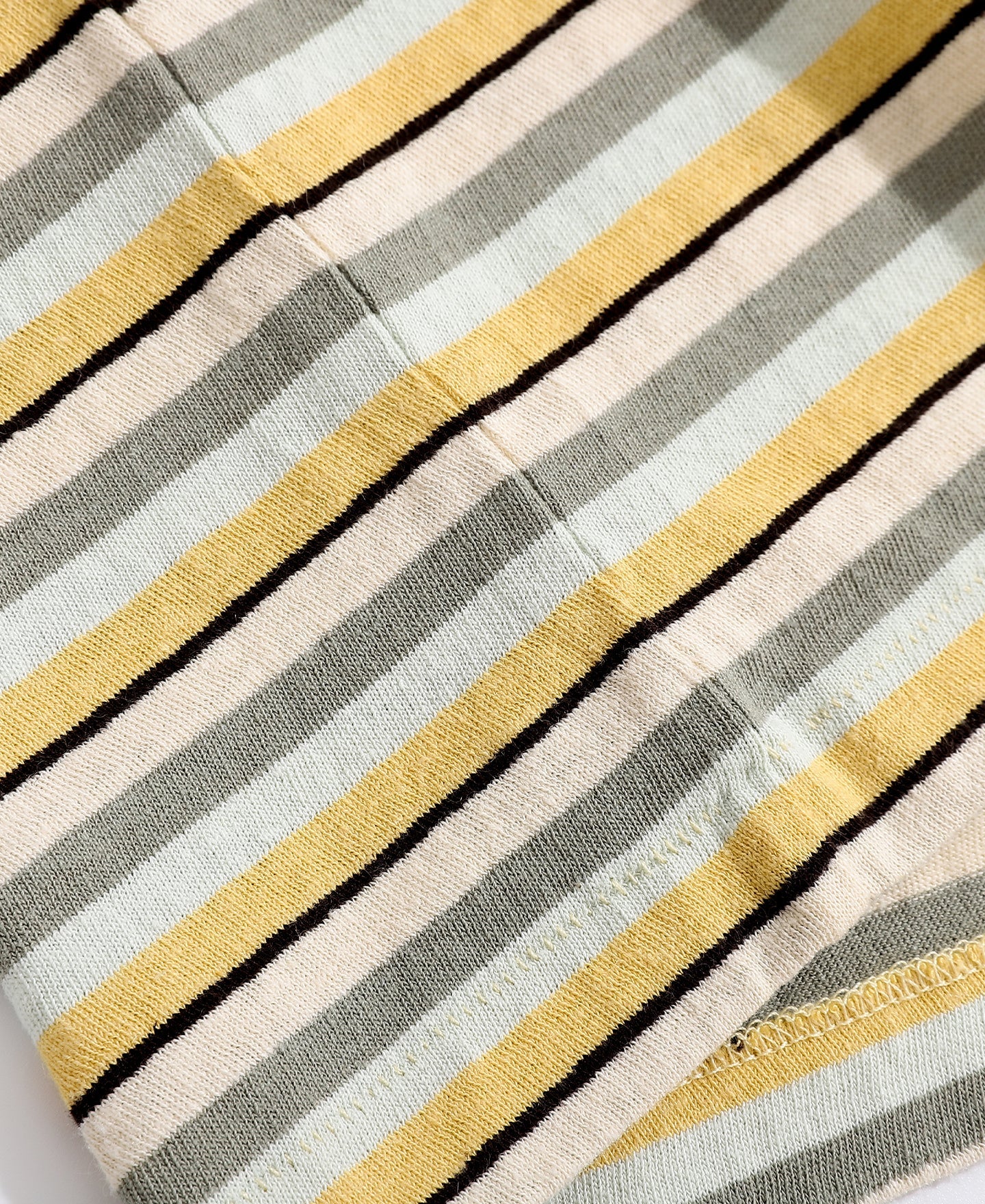 Hemp Organic Cotton Blend Stripe T-Shirt - Yellow