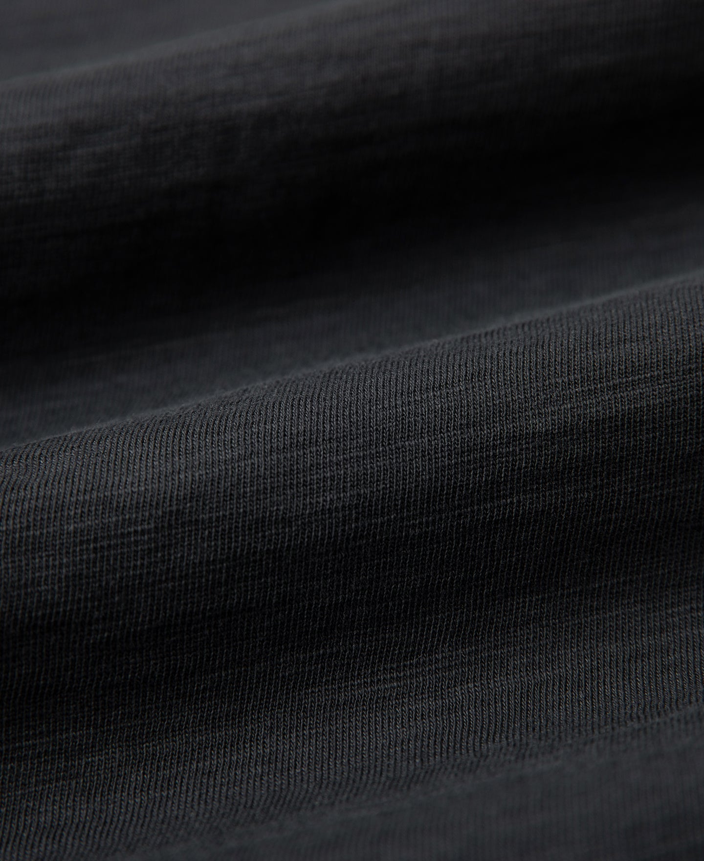 Heavyweight Slub Cotton Short Sleeve T-Shirt - Dark Gray