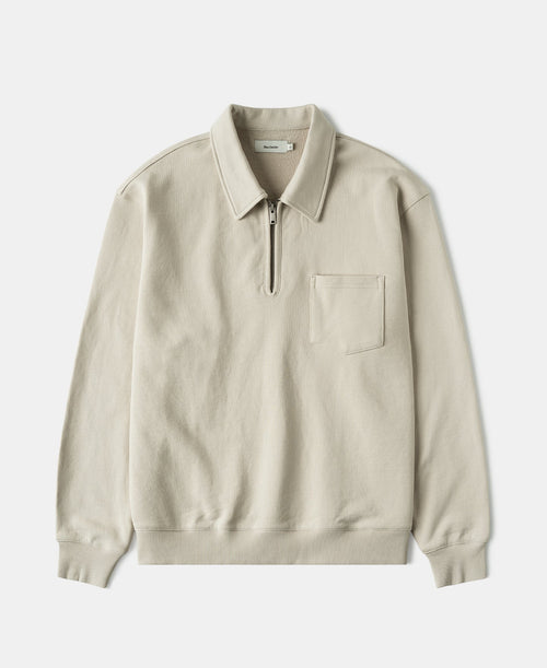 Heavyweight Quarter-Zip Collar Sweatshirt - Ivory