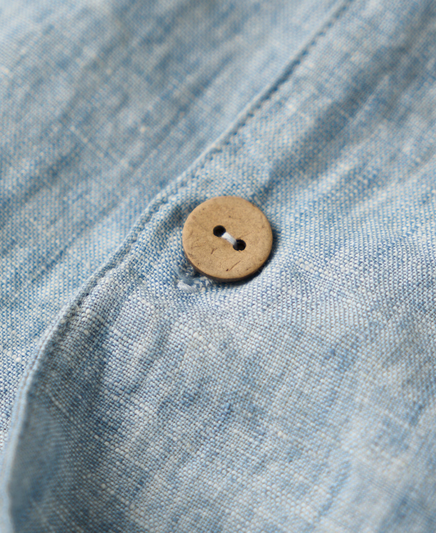 Yarn-dyed Linen Camp-Collar Shirt - Washed Blue