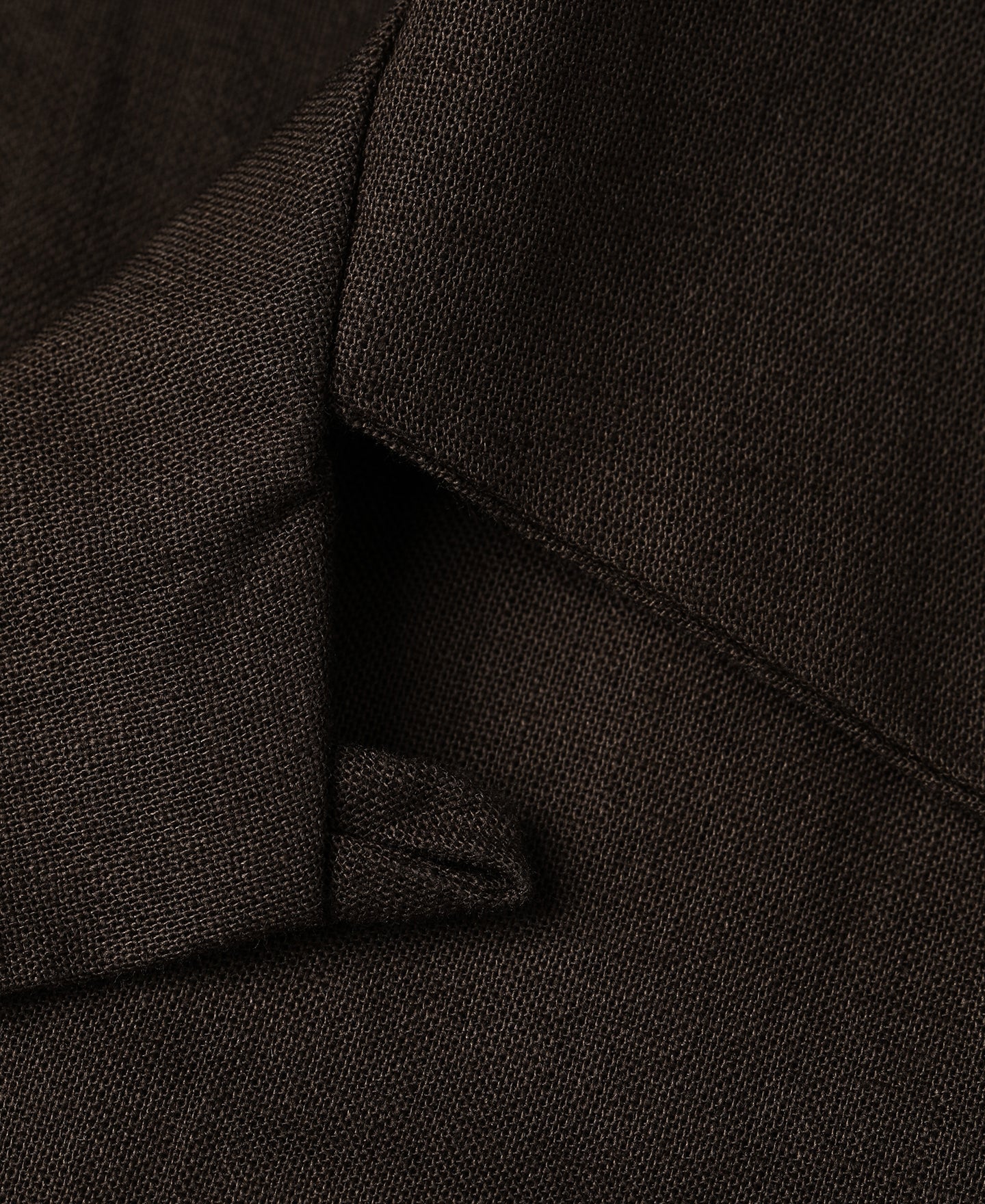 Lot 220L 1940s Linen-Cotton Open Collar Shirt - Dark Brown
