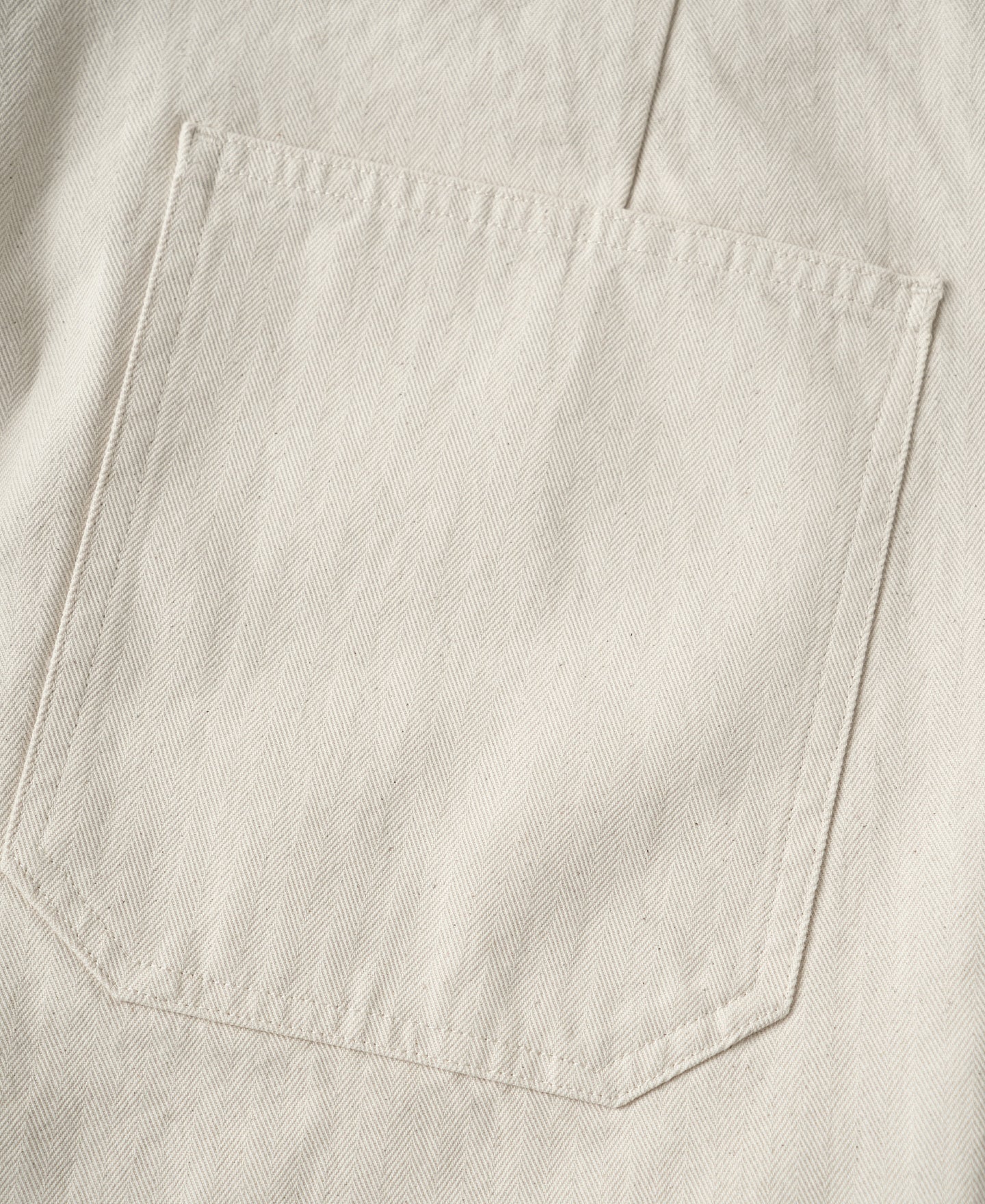 1940s USN-Inspired Herringbone Deck Trousers - White