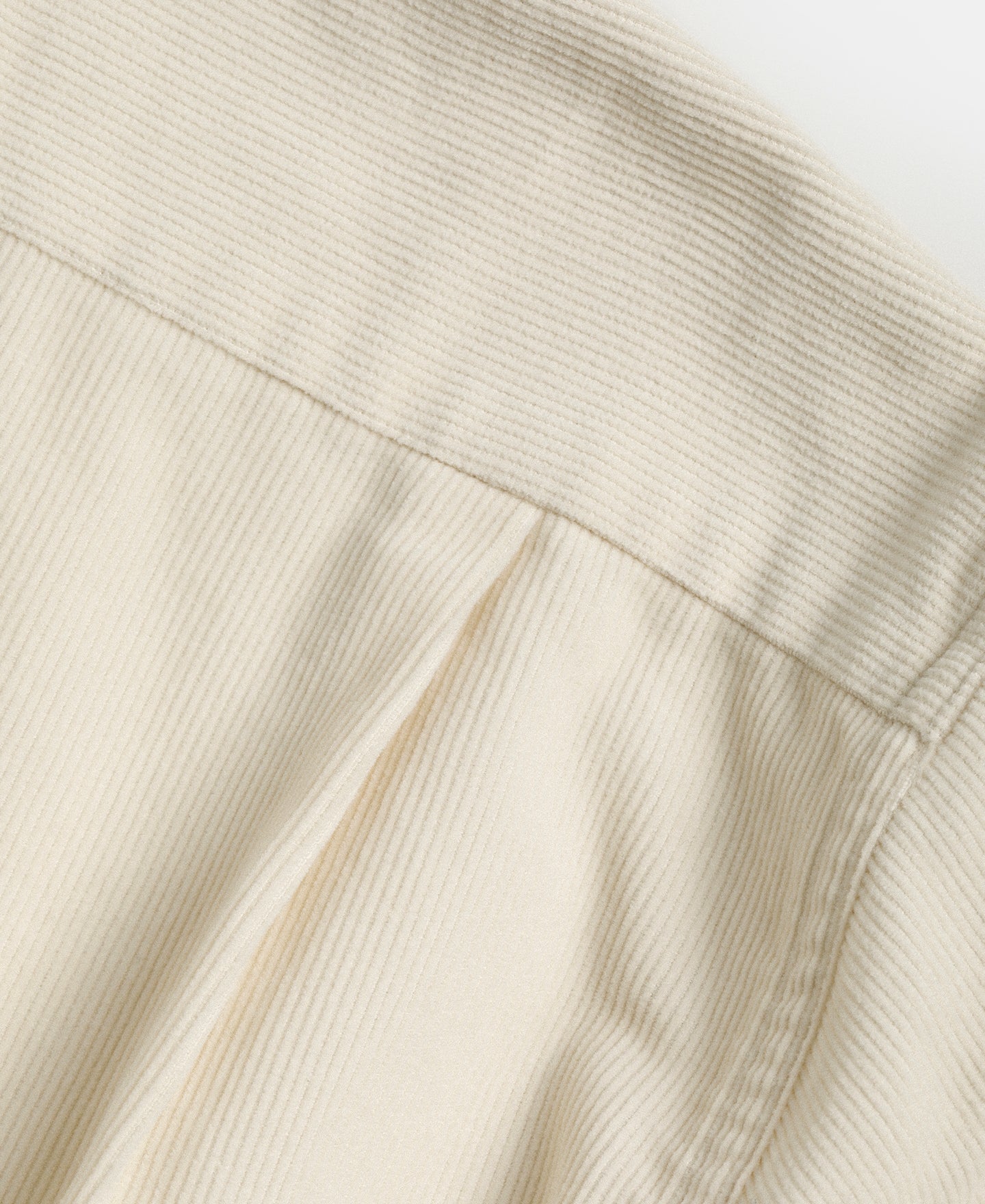 Lot 220 Corduroy Open Collar Shirt - Cream