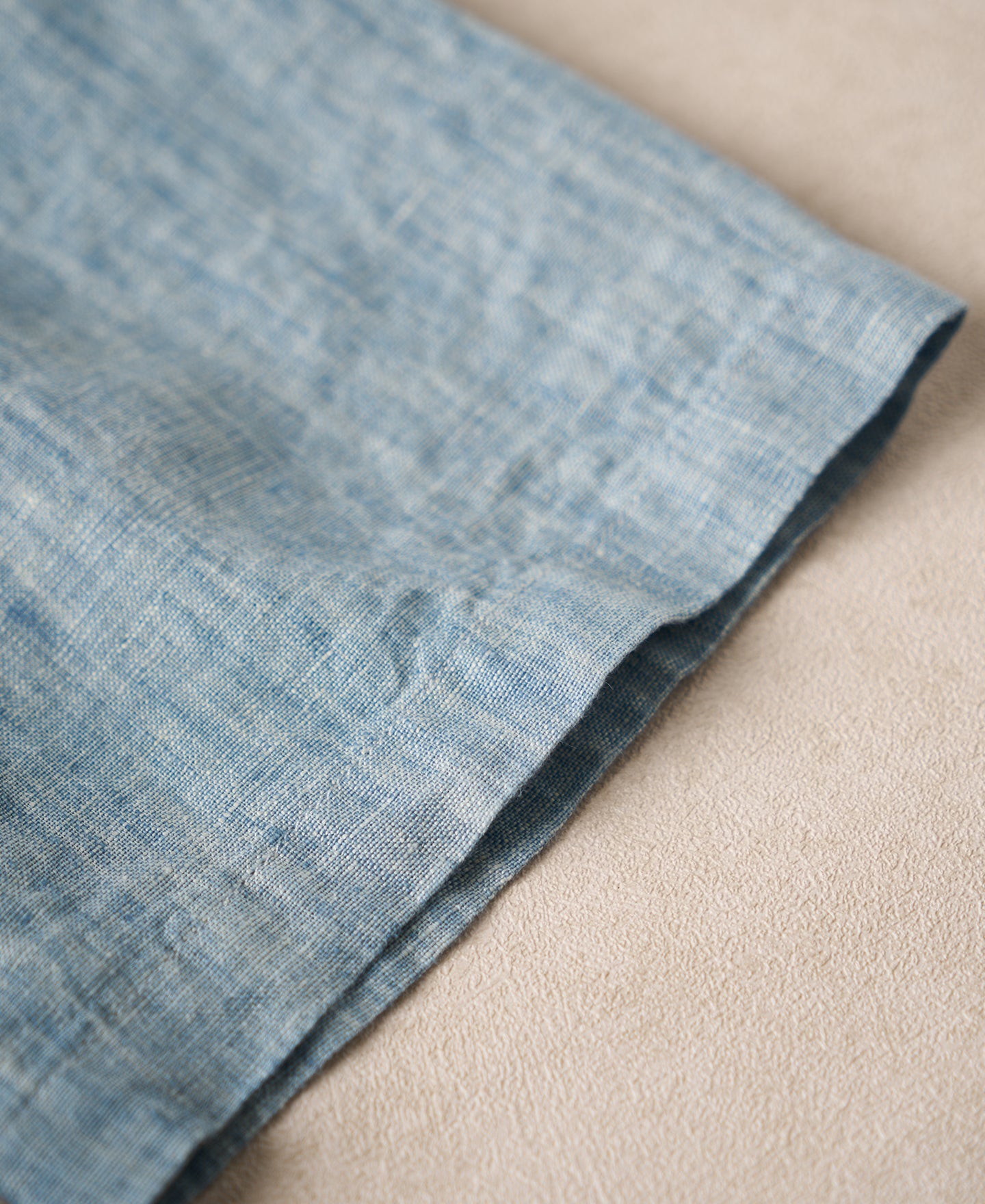 Yarn-dyed Linen Camp-Collar Shirt - Washed Blue