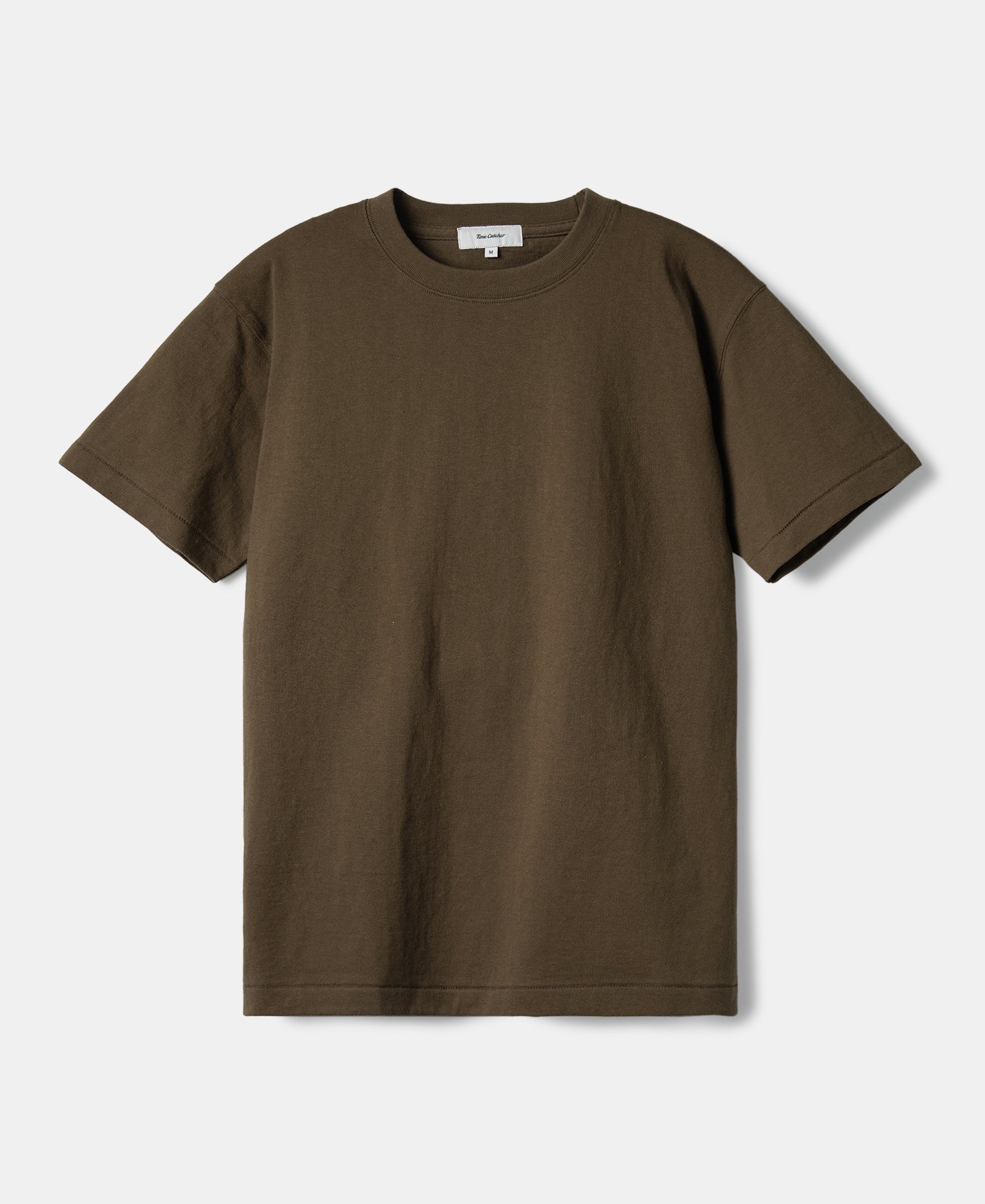 Regular Fit Heavyweight Tubular Jersey T-Shirt - Brown