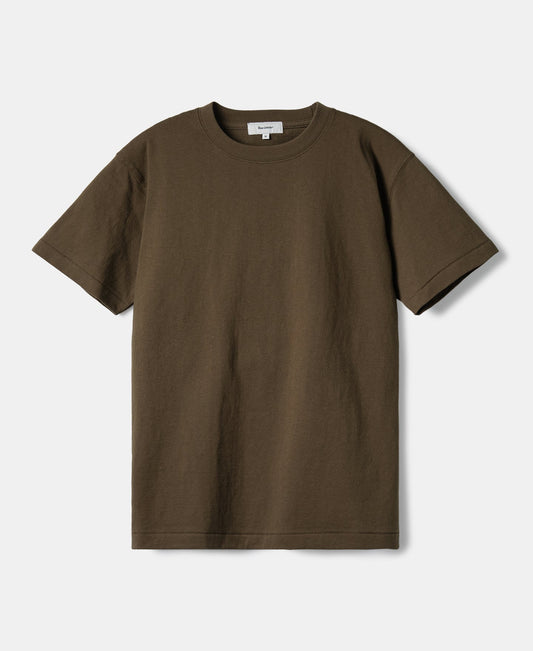 Regular Fit Heavyweight Tubular Jersey T-Shirt - Brown