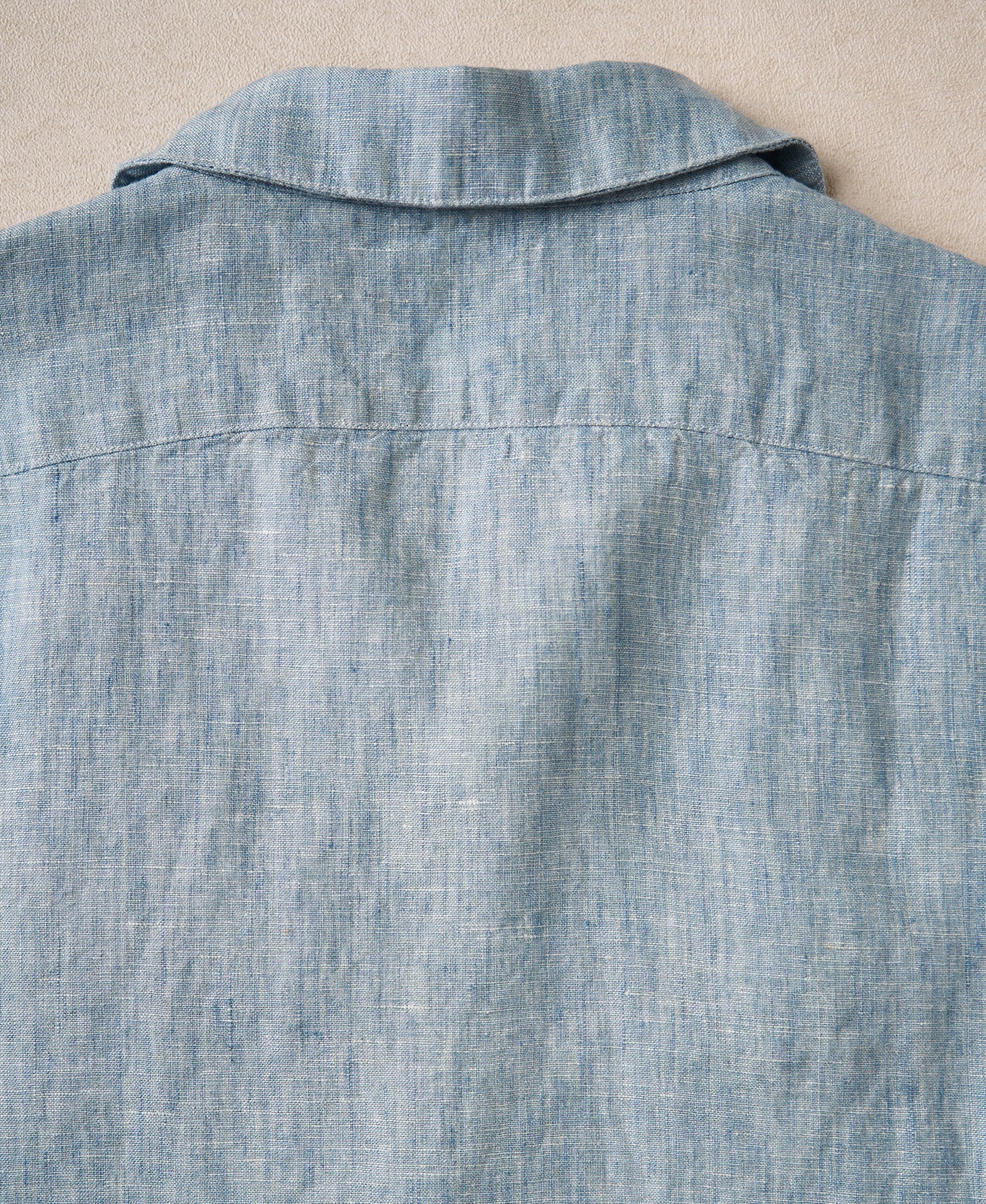 Yarn-dyed Linen Camp-Collar Shirt - Washed Blue
