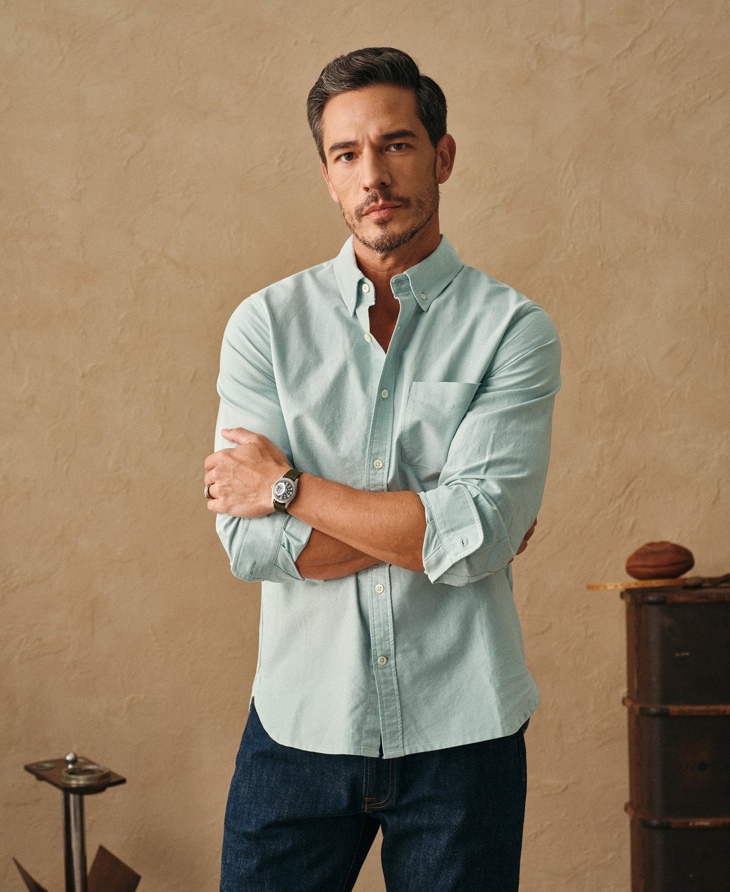 Classic Button-Down Oxford Shirt - Green