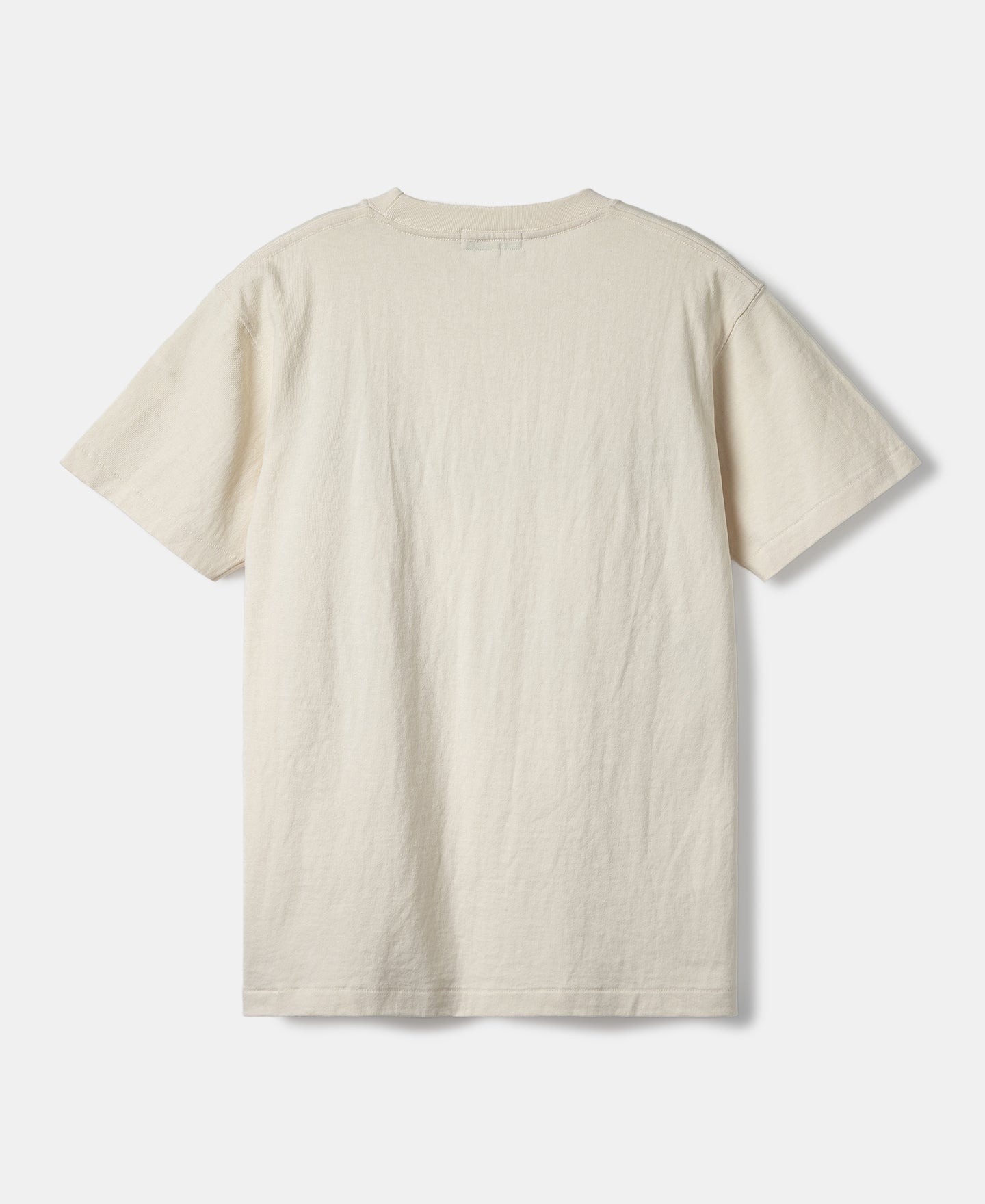 Regular Fit Heavyweight Tubular Jersey T-Shirt - Cream White
