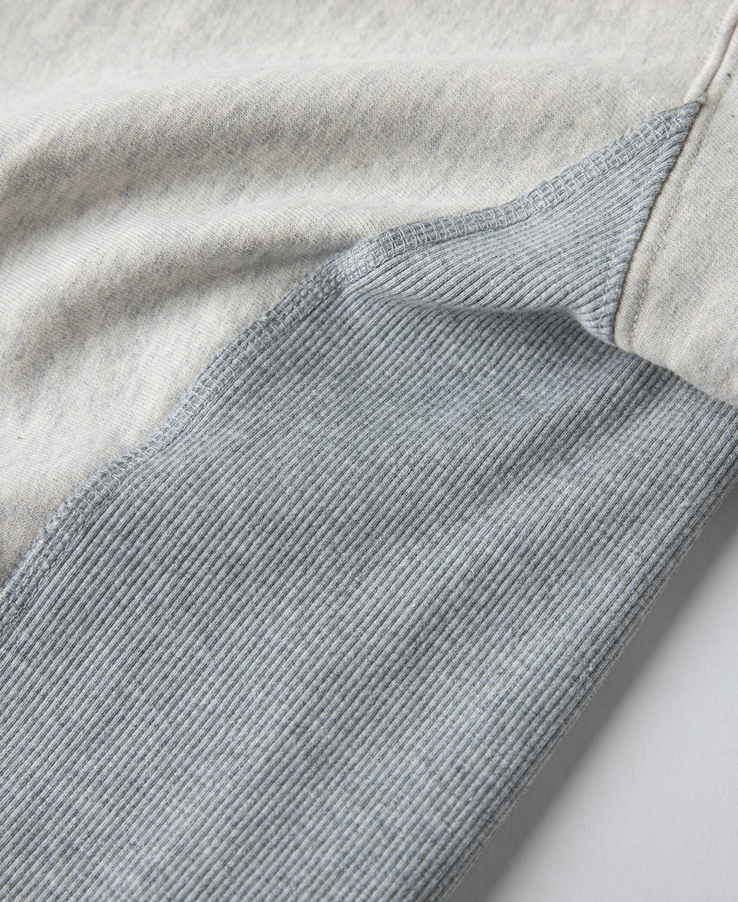 1960s Reverse Weave Double-V Crewneck Sweatshirt - Apricot Gray