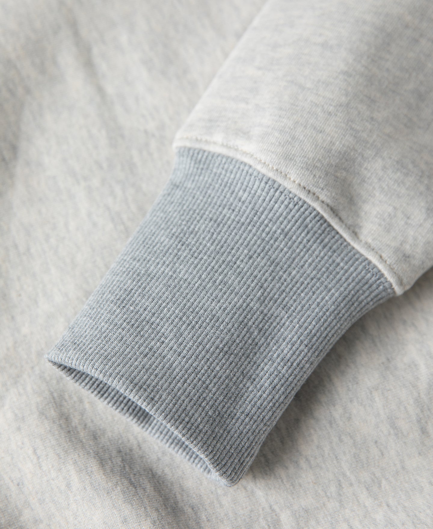 1960s Reverse Weave Double-V Crewneck Sweatshirt - Apricot Gray
