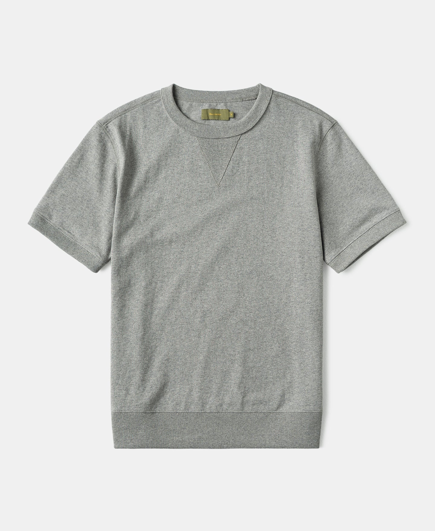 1950s V-Gusset Cotton T-Shirt - Heather Gray