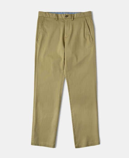 Cotton-Blend Slim Tapered Trousers - Khaki
