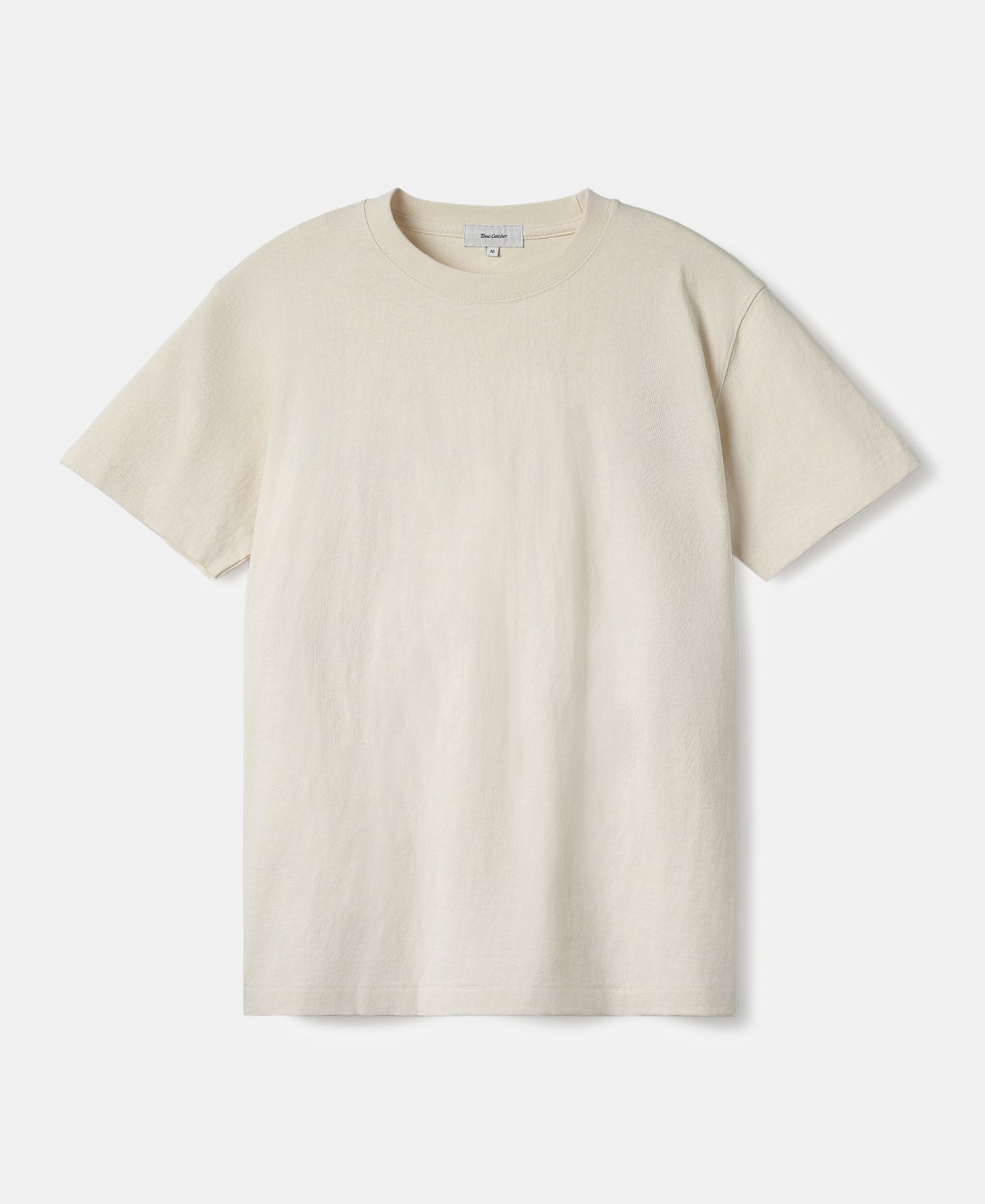 Regular Fit Heavyweight Tubular Jersey T-Shirt - Cream White