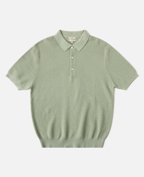 Lot 926 Jacquard Short Sleeve Polo Shirt - Light Green