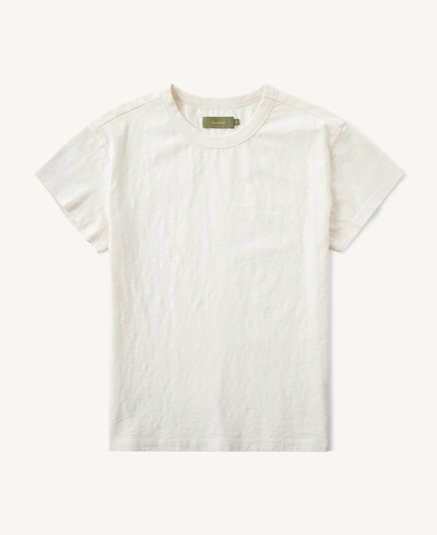 Vintage Slub Cotton Cap Sleeve T-Shirt - Apricot
