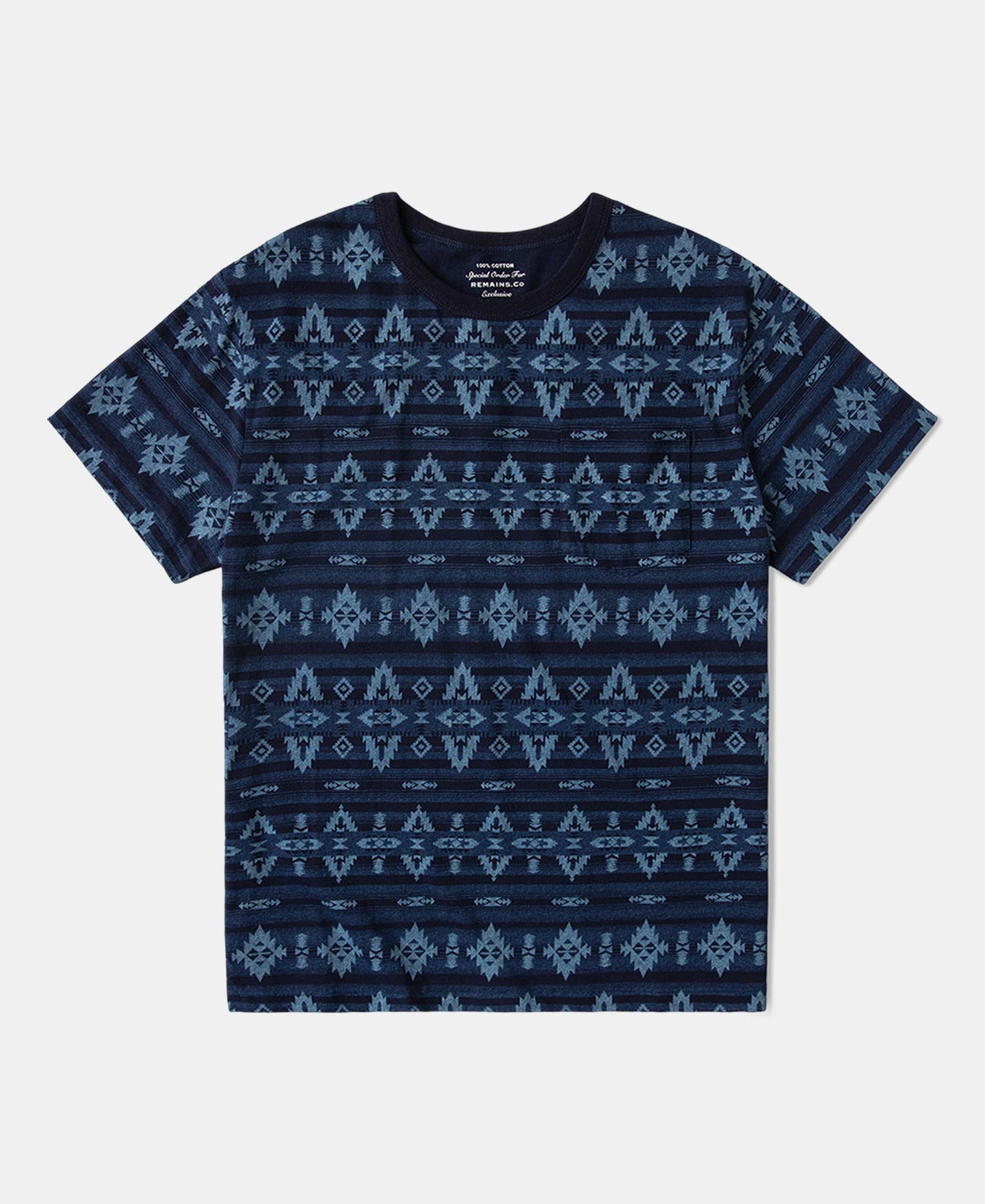 Dark Indigo Navajo-Inspired Pocket T-Shirt