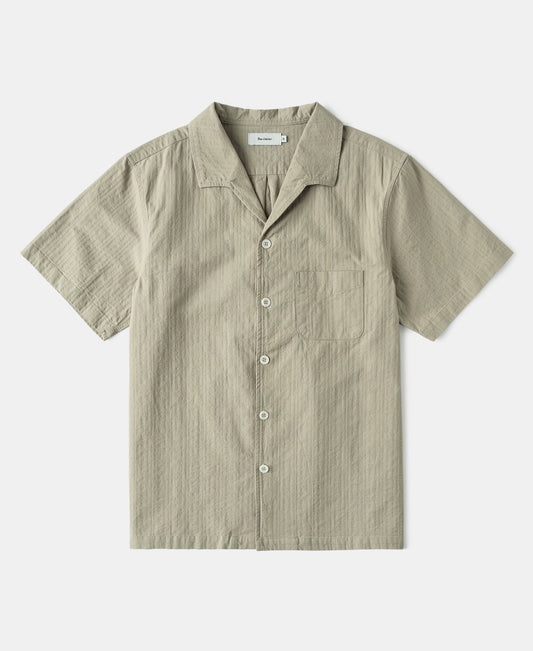 Italian Collar Salt-Shrunk Shirt - Khaki Green