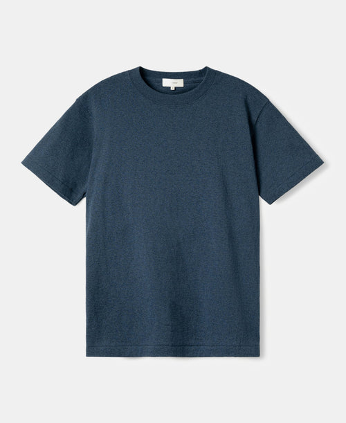 Regular Fit Heavyweight Tubular Jersey T-Shirt - Denim Blue