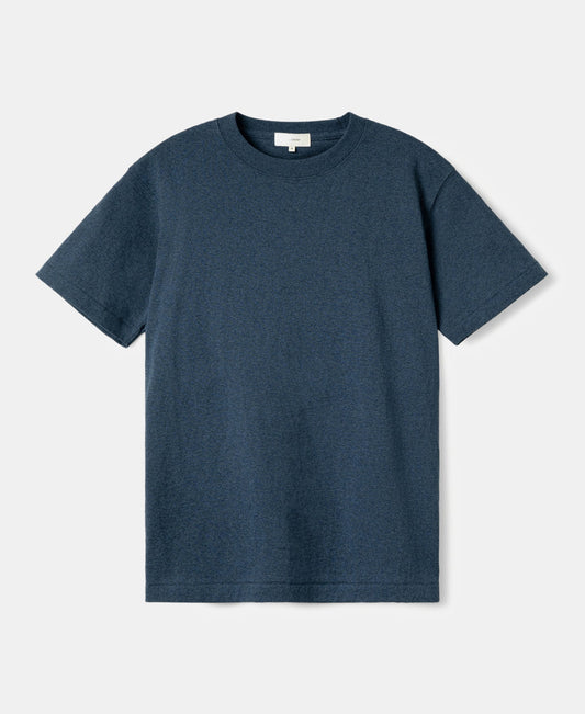 Regular Fit Heavyweight Tubular Jersey T-Shirt - Denim Blue