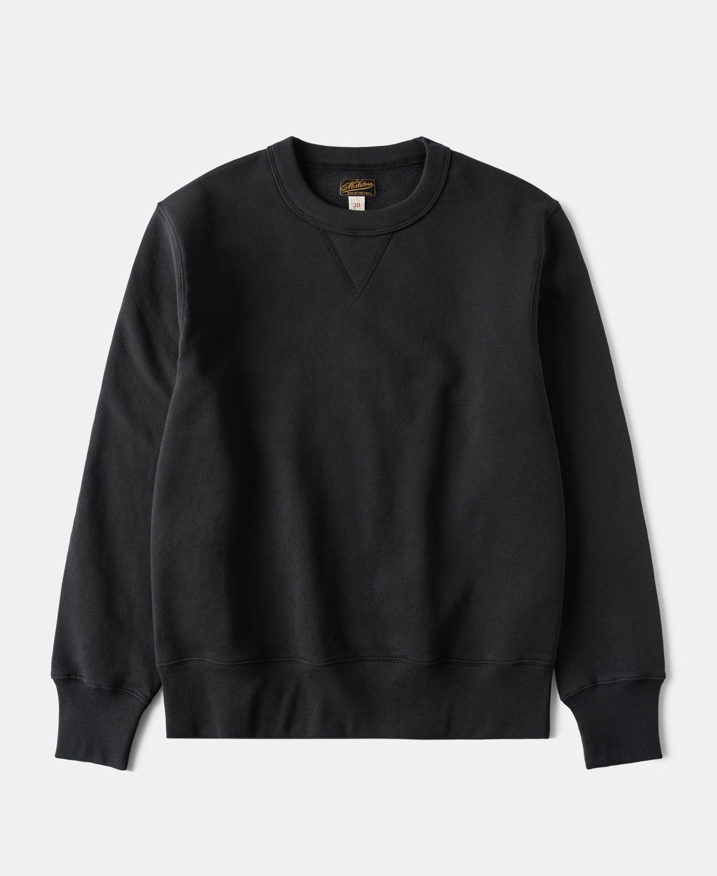 Lot 122 1940s Plain Set-in Crewneck Sweatshirt - Black
