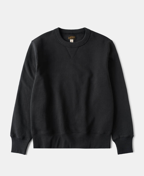 Lot 122 1940s Plain Set-in Crewneck Sweatshirt - Black