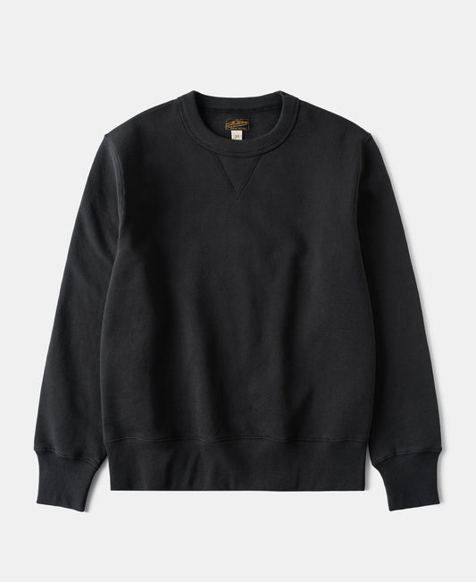 Lot 122 1940s Plain Set-in Crewneck Sweatshirt - Black