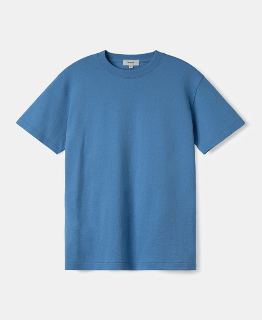 Regular Fit Heavyweight Tubular Jersey T-Shirt - Blue