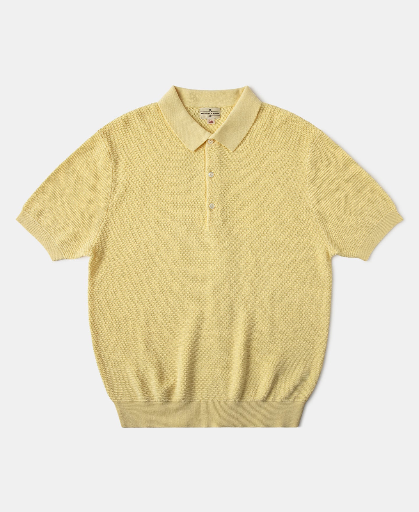 Lot 926 Jacquard Short Sleeve Polo Shirt - Yellow