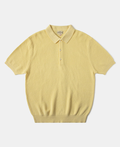 Lot 926 Jacquard Short Sleeve Polo Shirt - Yellow