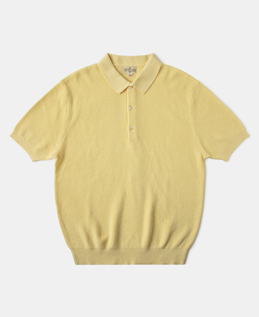 Lot 926 Jacquard Short Sleeve Polo Shirt - Yellow