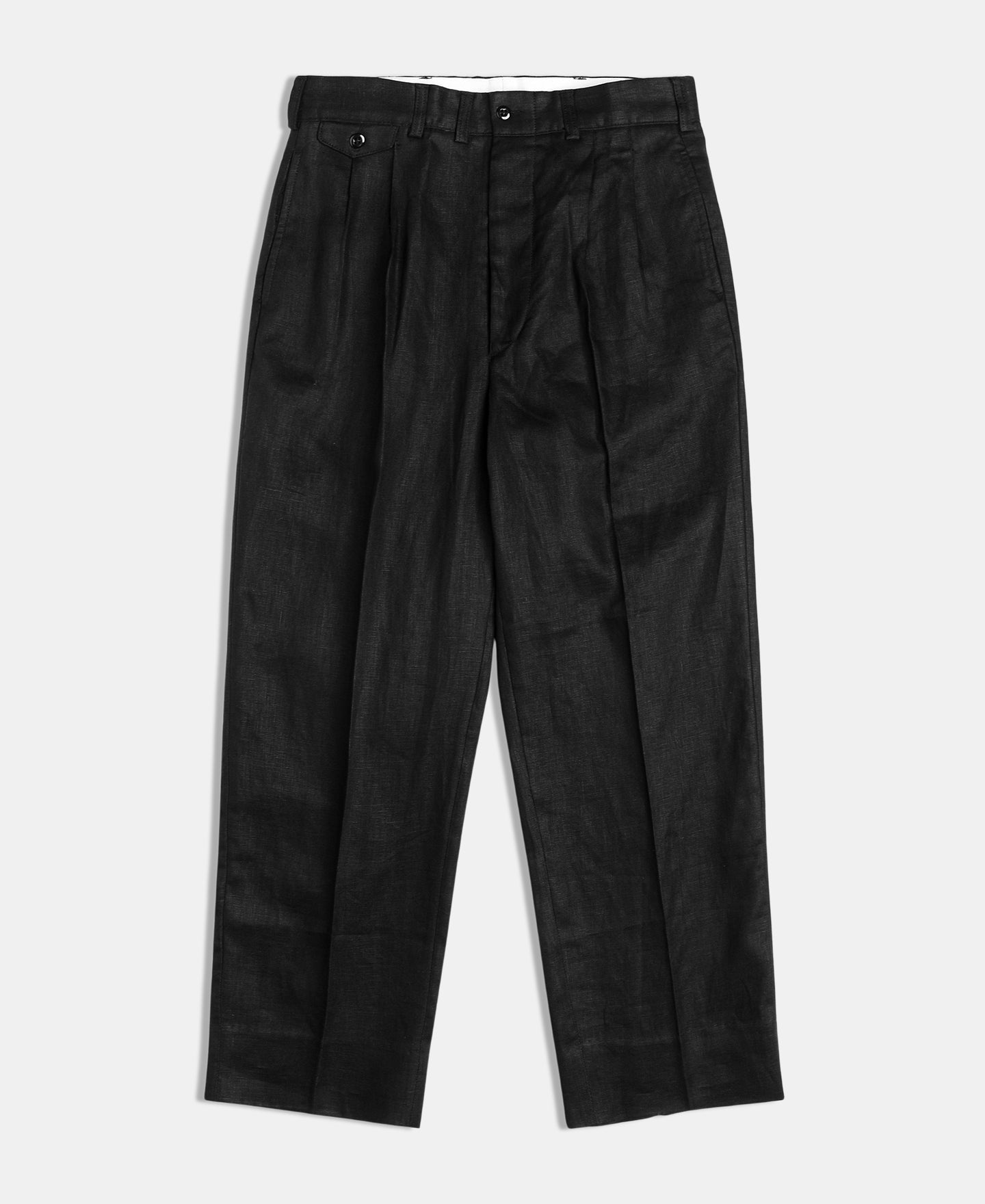 Lot 841 1940s Linen Two Tuck Slacks - Black