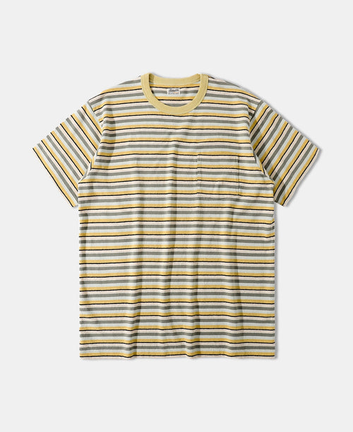 Hemp Organic Cotton Blend Stripe T-Shirt - Yellow
