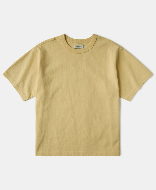 1990s Heavyweight Cotton Jersey Boxy T-Shirt - Yellow