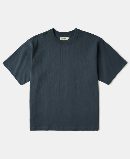 1990s Heavyweight Cotton Jersey Boxy T-Shirt - Gray Blue