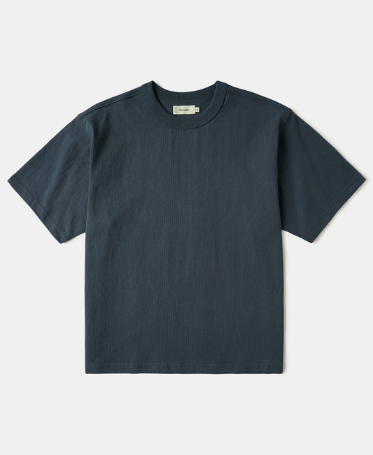 1990s Heavyweight Cotton Jersey Boxy T-Shirt - Gray Blue