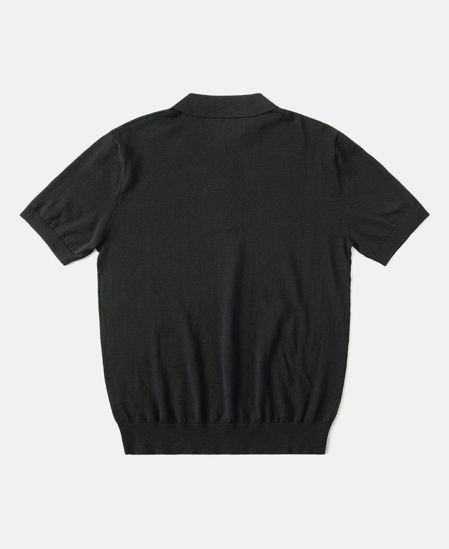 Lot 925 High-Twist Cotton Knit Polo - Black