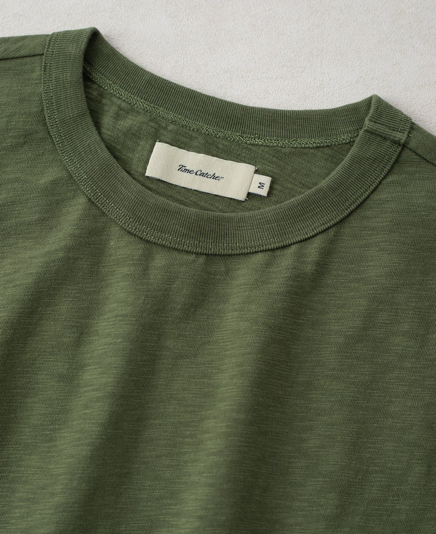 Vintage Slub Cotton Cap Sleeve T-Shirt - Olive
