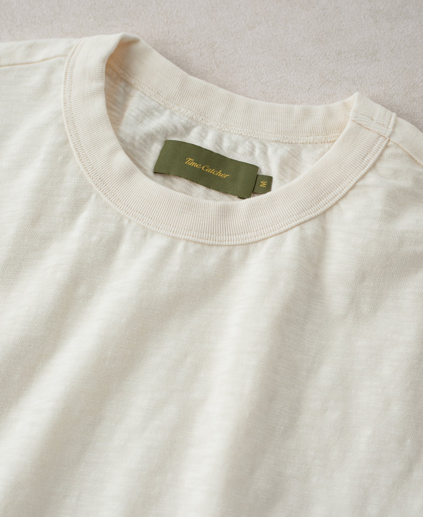 Vintage Slub Cotton Cap Sleeve T-Shirt - Apricot