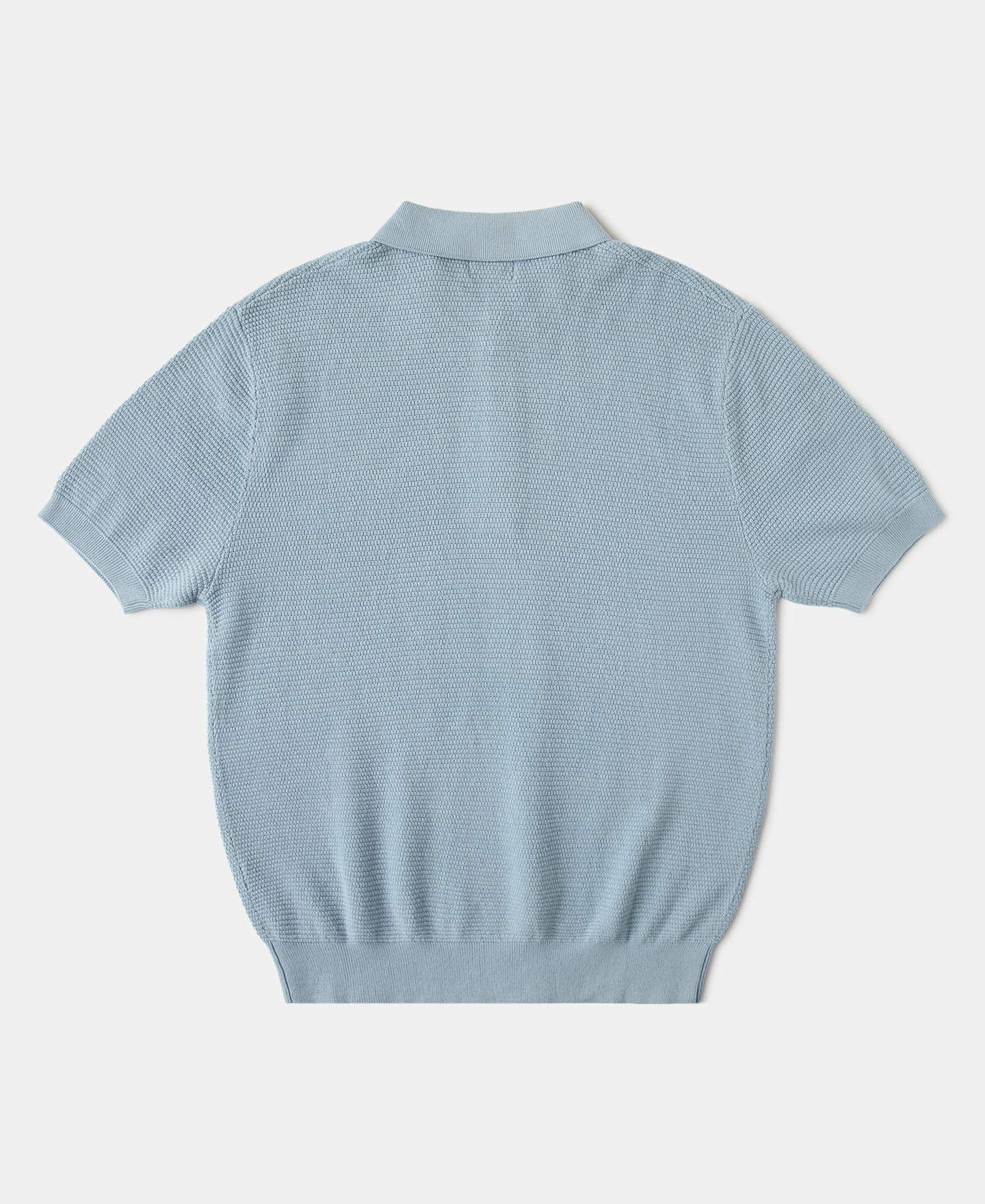Lot 926 Jacquard Short Sleeve Polo Shirt - Light Blue