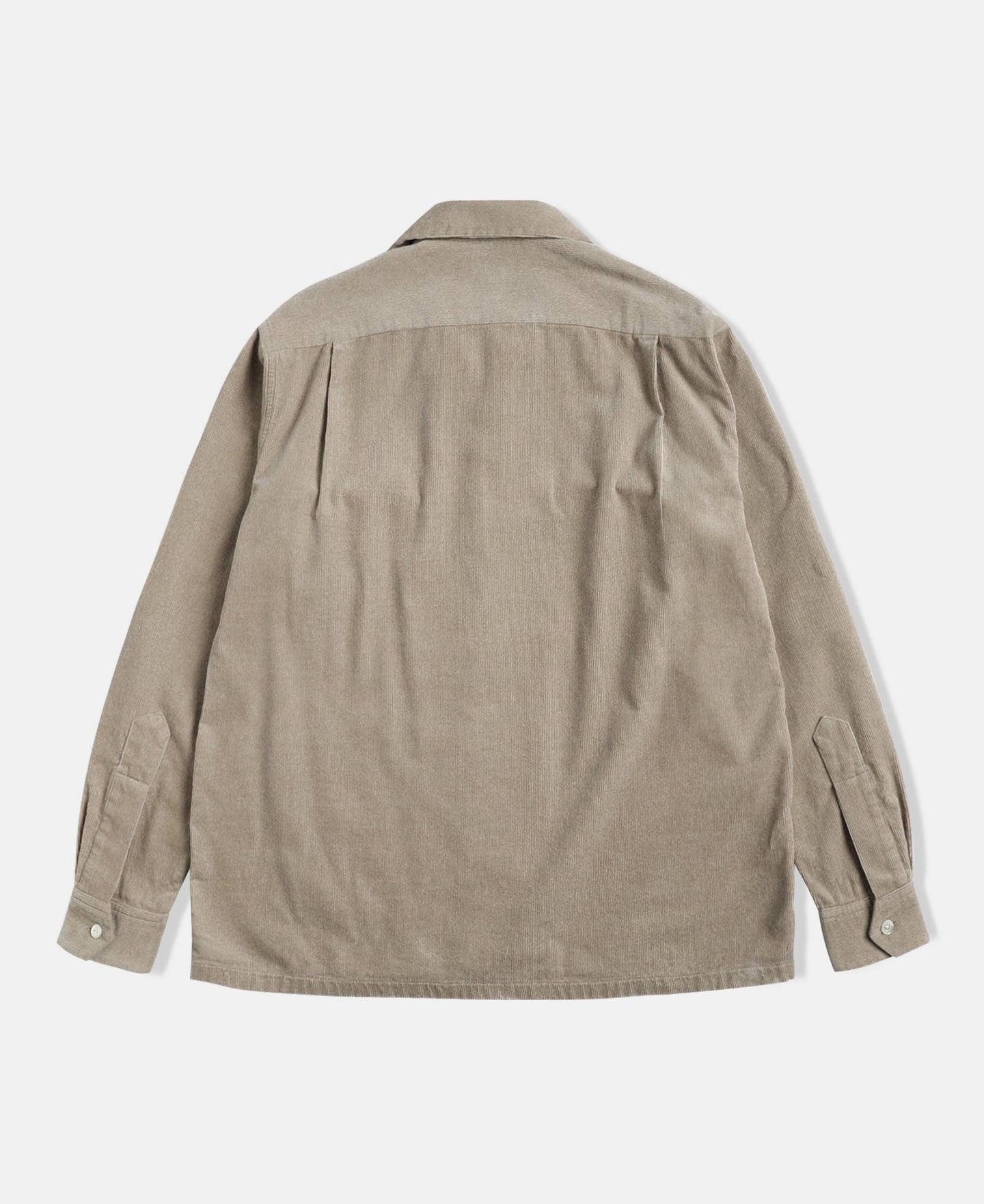Lot 220 Corduroy Open Collar Shirt - Khaki