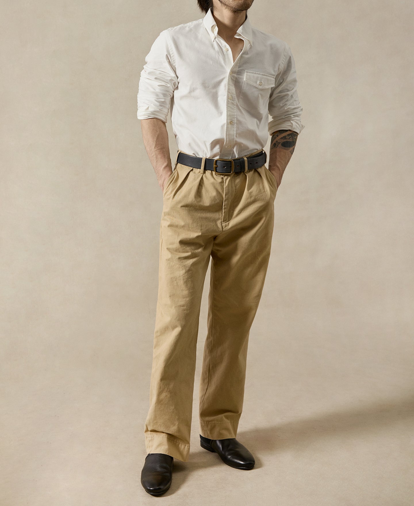Lot 219 Button Down Oxford Shirt - White
