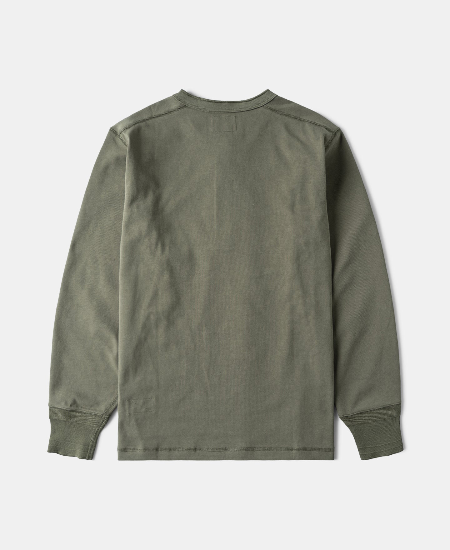 Vintage Long Sleeve Henley Shirt - Light Olive