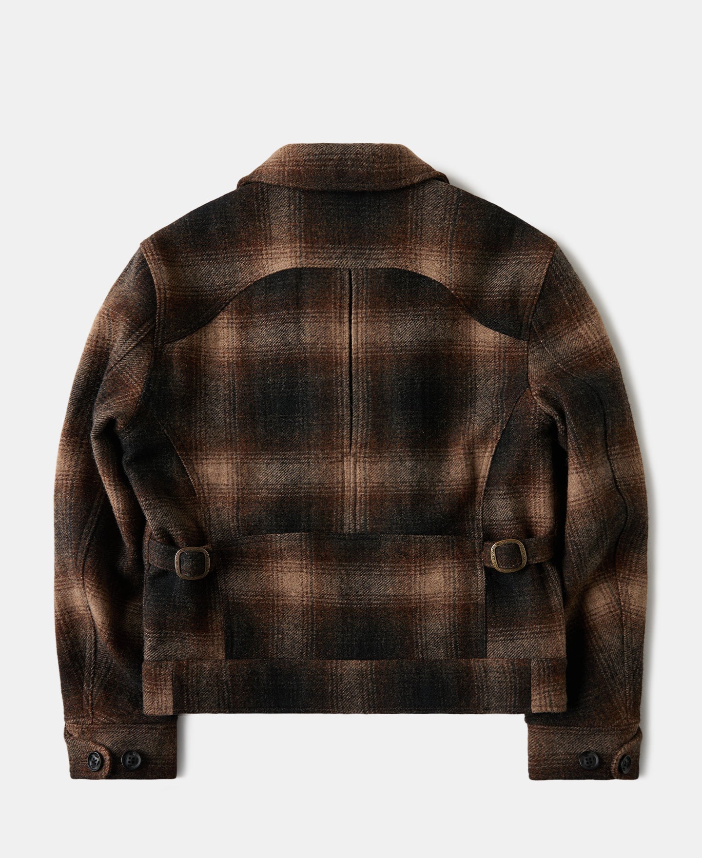 1930s Wool Shadow Plaid Tweed Cossack Jacket
