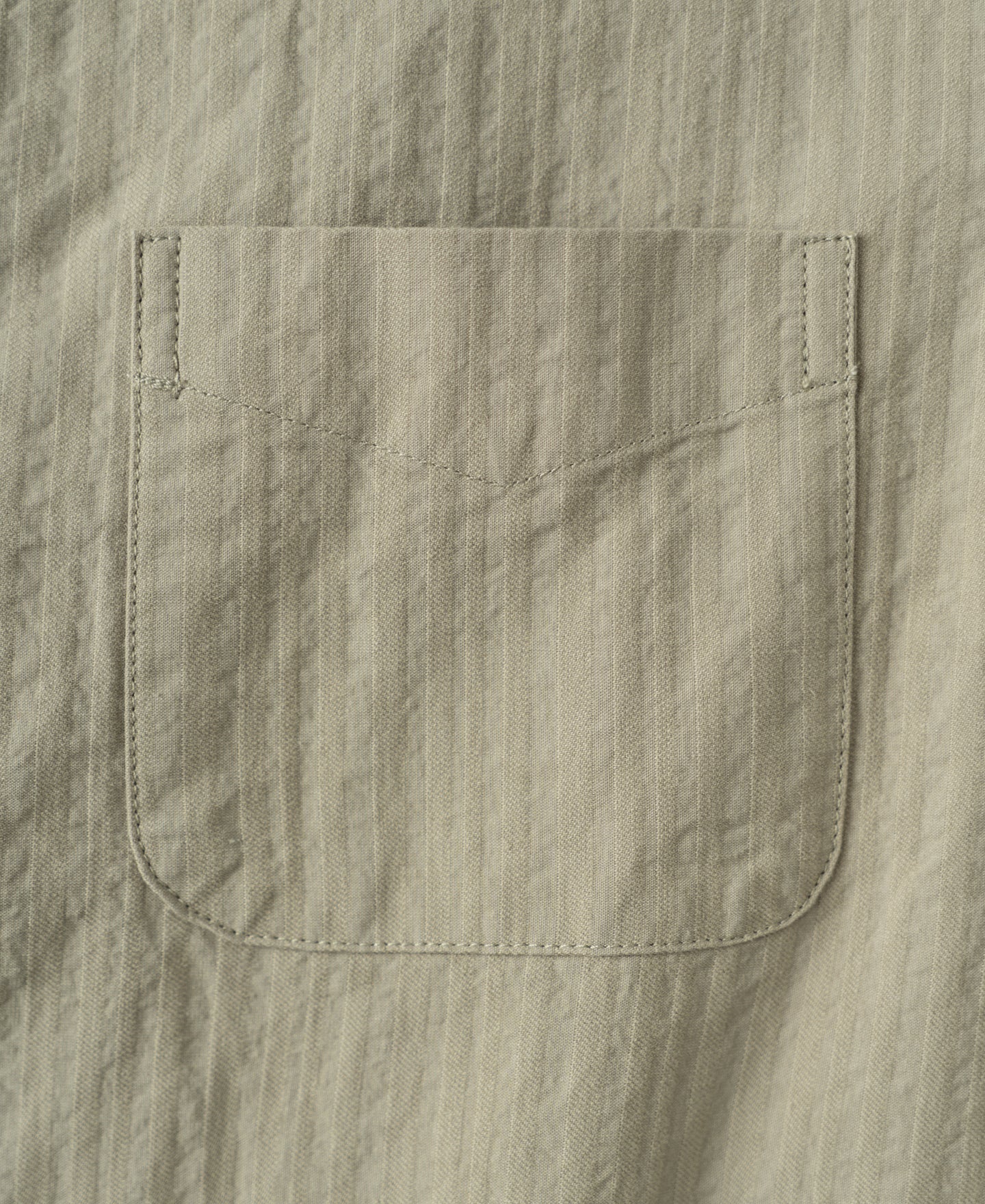 Italian Collar Salt-Shrunk Shirt - Khaki Green