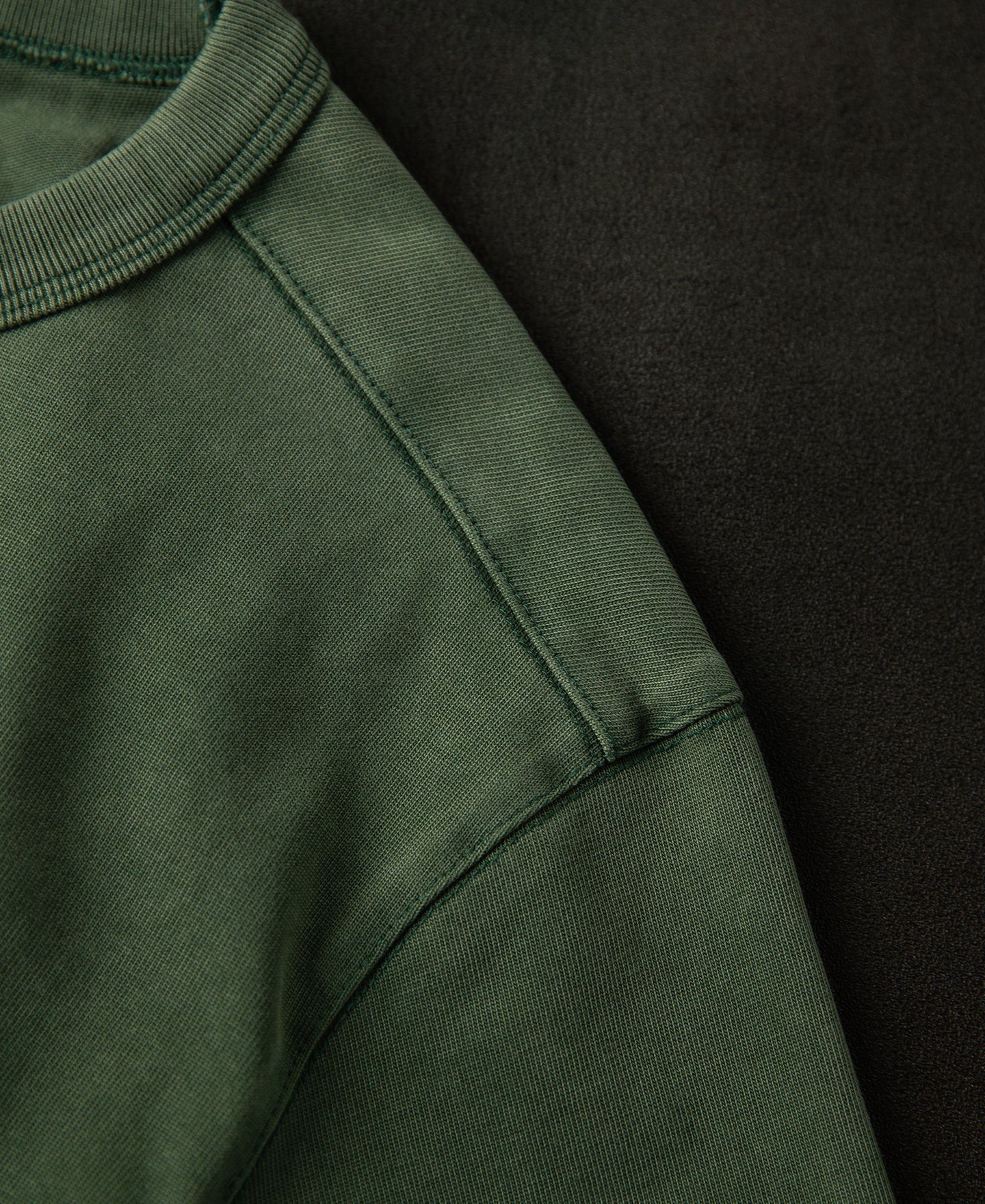 Sun-Washed Cotton Long Sleeve T-Shirt - Washed Green