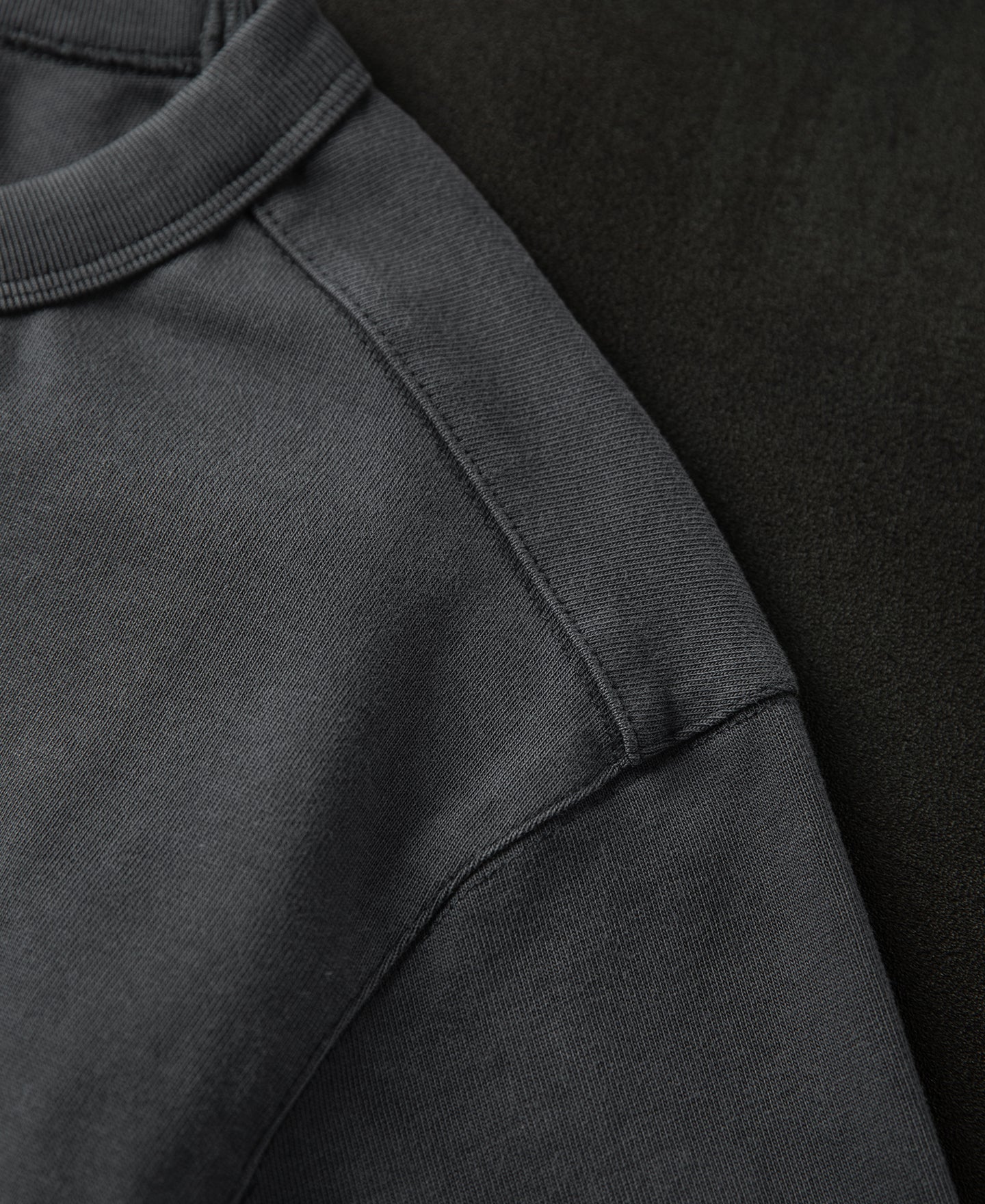 Sun-Washed Cotton Long Sleeve T-Shirt - Vintage Black
