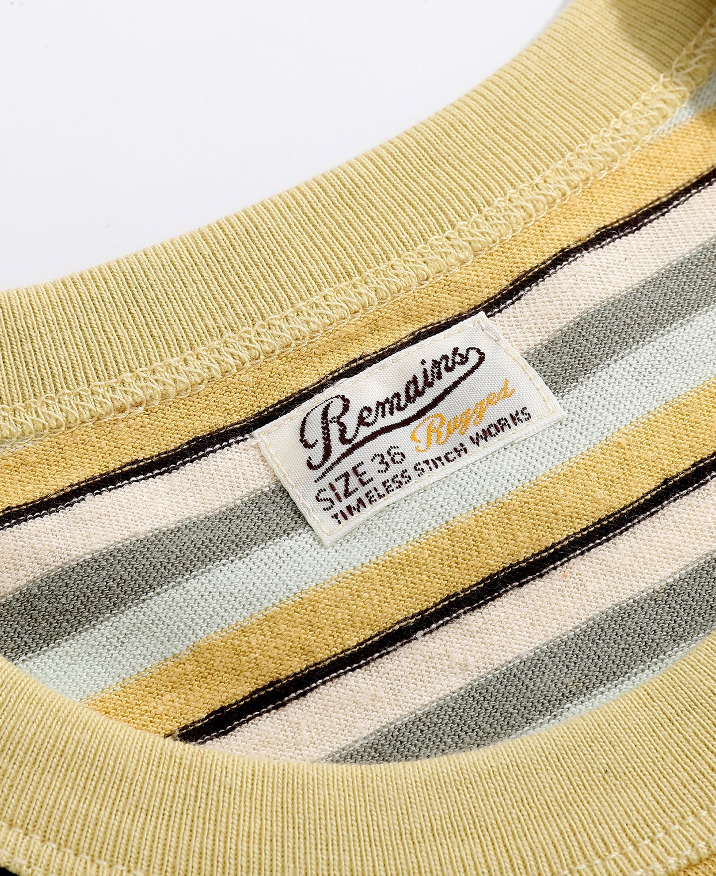 Hemp Organic Cotton Blend Stripe T-Shirt - Yellow
