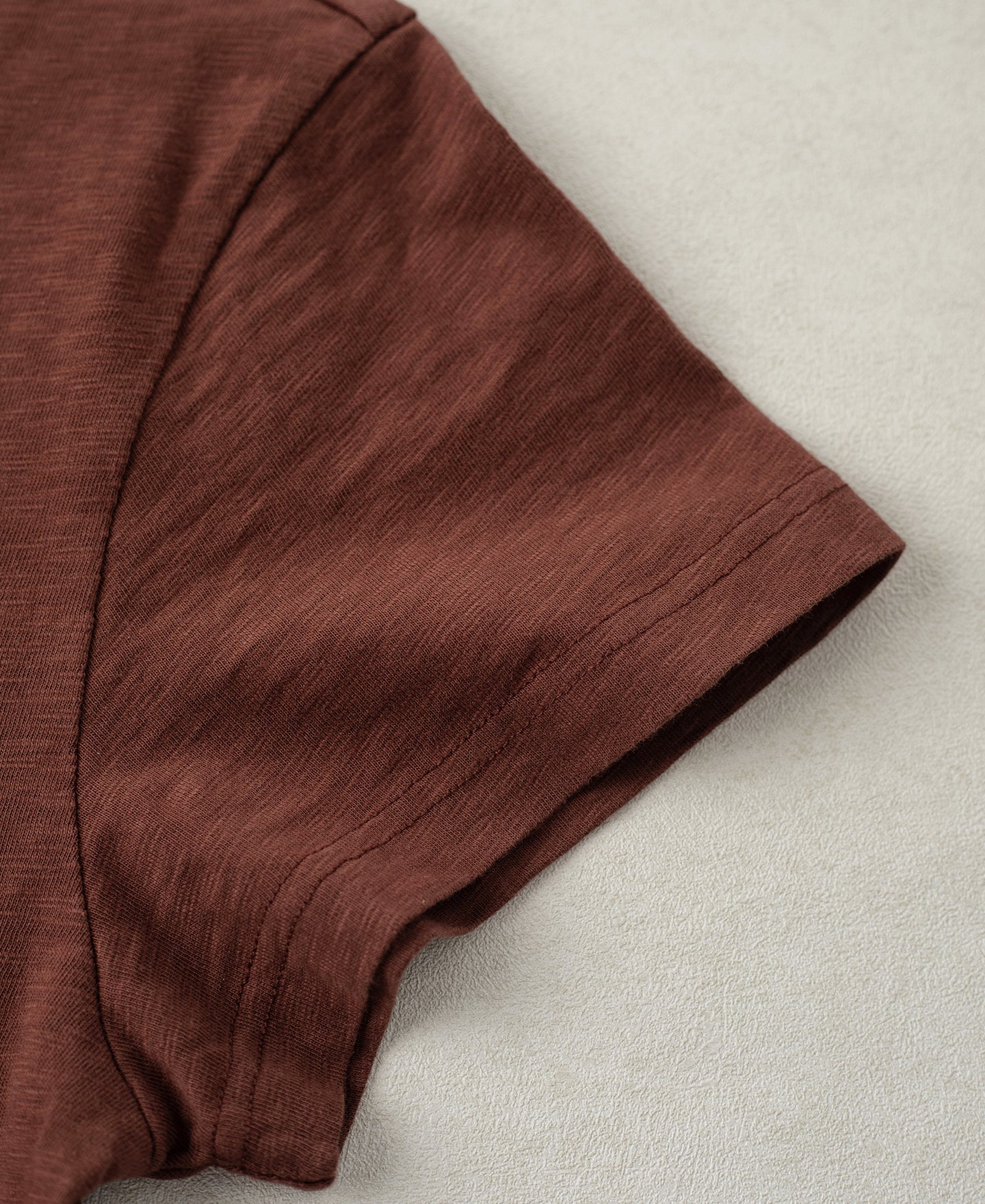 Vintage Slub Cotton Cap Sleeve T-Shirt - Clay